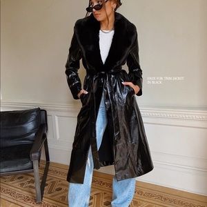 NWOT Danielle Bernstein Faux-Fur Long Jacket XS